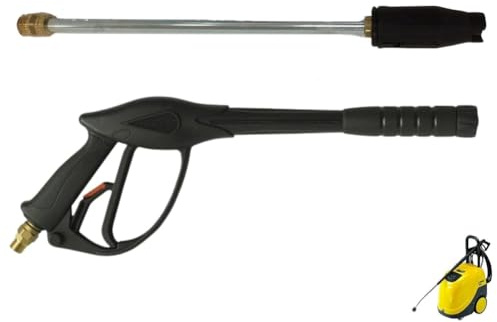 parpyon® Kit AL15-LM22 Ricambi per Idropulitrice Lavor wash professionale Pistola idropulitrice Lavor + Lancia REGOLABILE con attacco filettato M22 accessori ricambi lavorwash (KITAL15-LM22)