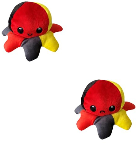 KUNSTIFY 20cm Wende Oktopus, Deutschland Edition, Geschenk für Freund, Freundin, Kinder Fanartikel (20cm Deutschland Oktopus)