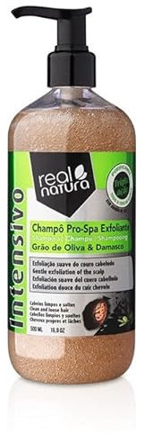 Real Natura - Champú Sin Sal Pro-Spa Exfoliante | Revitaliza y Purifica el Cabello | Aroma Relajante | Para Todo Tipo de Cabello | Fórmula Refrescante - 500 ml