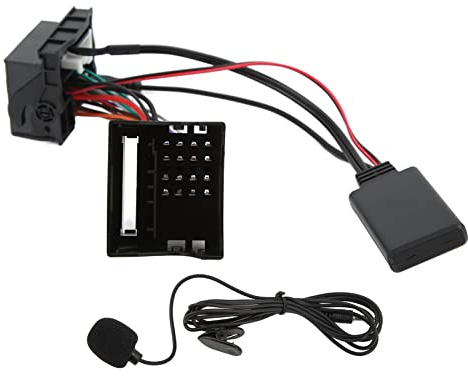 Akozon Auto Bluetooth Adapter Bluetooth Audio Adapter Bluetooth Aux Audio Adapter 12Pin Bluetooth 5.0 Aux Audio Kabel Adapter Mikrofon Freisprecheinrichtung für Peugeot 207 307 407 308