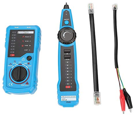 GAESHOW Network Cable Tester, Cable Finder, RJ45 RJ11 LAN Cable Toner Telephone Line Finder, Wire Tracker, FWT11 Ethernet Cable Tracer Kit, Sensitivity for Check Short Circuits, No Battery