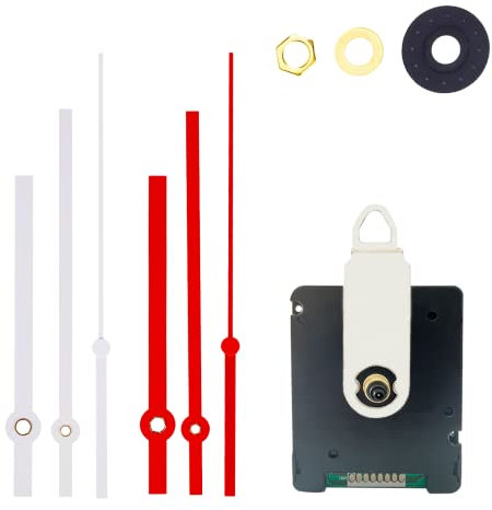 WinTaim 17MM Uhrwerk DCF Funk-Uhrwerk mit Zeigersätzen, Uhrwerk für wanduhr lautlos, Schwarz Funkuhrwerk für Ersatz DIY