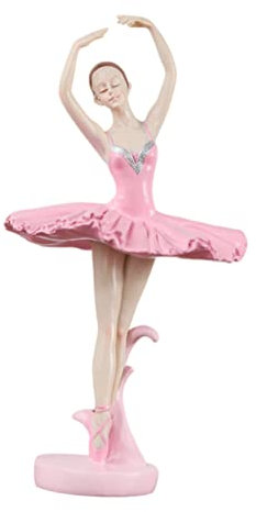 Homoyoyo Ballerina Dekofigur Harz Elegantes Ballett Mädchen Ornament Für Wohnzimmer Schlafzimmer Tischdekor