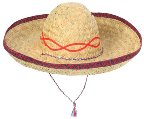 Schramm® 1 styck Sombrero stråhatt ø 44 cm Mexico bast hatt halmhatt, Hawaii-fest