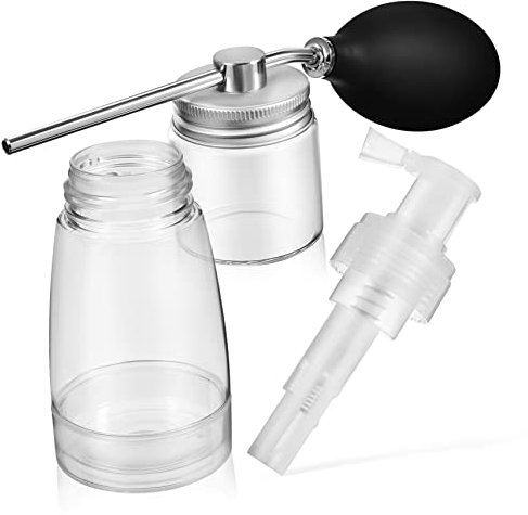 DOITOOL 2stücke Pudersprühflasche Haar Applikator Flasche Aus Glas Und Kunststoff Für Kontrollierte Puder Verteilung Kompaktes Design Für Friseur Oder Unterwegs