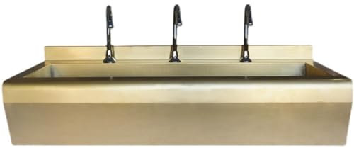 Edelstahlspüle Kommerzielles Handwaschbecken, Multifunktionales großes Spülbecken Küchenspüle Wäschestation Moppspüle, mit Spülensieb und Wasserhahn, für Restaurant/Schule/Bar/Fabrik