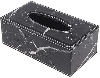 Kosmetiktücher Box Moderne Marmorstruktur, rechteckig, PU-Leder, Taschentuchbox, Servietten-Toilettenpapierhalter, Spender, Heimdekoration für Esszimmer Badezimmer Schlafzimmer(C)