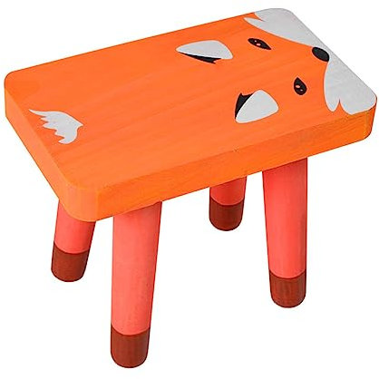 SEWOART Kinder-hocker Cartoon Aus Holz Tritthocker Für Kinder Fußhocker Zum Sitzen Und Steigen