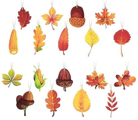 CPJJ 18 Pezzi Ornamento in Foglia, addobbi autunnali, decorazioni autunno, foglie finte per decorazioni, Foglie Autunnali Finte per Decorazioni per Ringraziamento Autunno