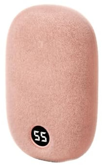 LVSHUOHC Calefactor De Bateria Recargable FuncióN De Masaje Y Banco De EnergíA (10000 Mah), Calienta Manos Terciopelo FrancéS CóModo, Calentador De Mano Regalos para Hombres,Pink