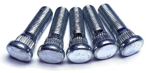 WTIXCRQ Radbolzen Radschraube 5 Stück Auto-Radschrauben, Muttern, Stehbolzen, 12,9 Spline-Durchmesser, 18 Mm, Radschraube M12 X 1,5, Radmuttern, Gesamtlänge 48 Mm