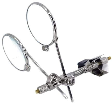 Amagogo Lupenbrille zum Anklipsen, 5x/10x, 2 Linsen, Augenschlaufen, Lupe, Brillenlupe, Uhrenreparaturlupe für Uhrmacher