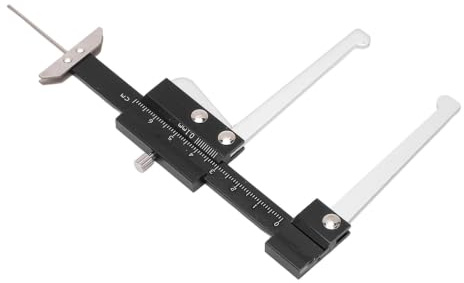 Brake Disc Caliper Metric Brake Disc Depth Measuring Caliper, 0.1mm High Accuracy Tire Tread Depth Gauge, Portable 0-60mm Tire Tread Depth Gauge Manual Auto Brake Disc Depth Gauge