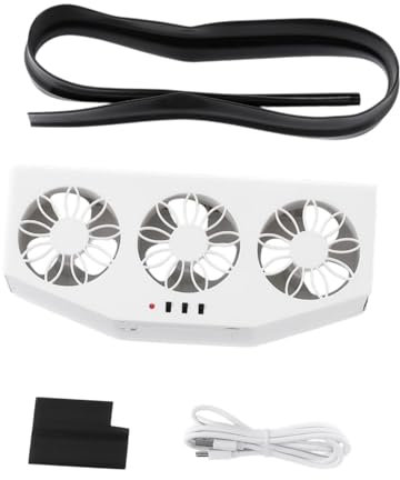 Gralara Ventola di Scarico per Auto, Ventilatore USB per radiatore, Bianco