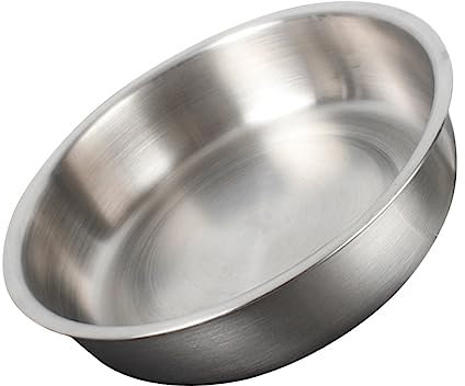 CIYODO Plato Llano Multiusos De Acero Inoxidable 21,5 Cm, Plato Redondo Para Fruta y Sopa, Resistente y Fácil De Limpiar, Adecuado Para Hogar, Restaurante y Cocina Diaria