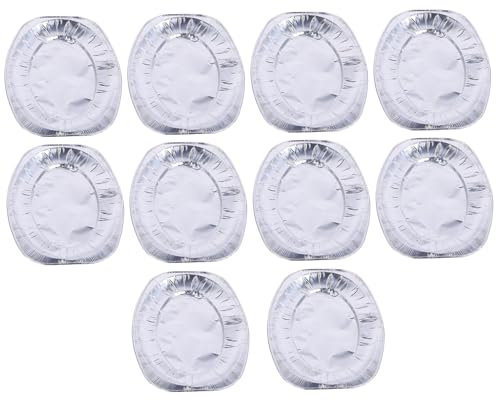 Cabilock 10piezas Bandejas De Aluminio Para Barbacoa Unidades Desechables y Resistentes