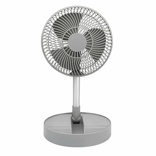 ADEPTNA Extendable Rechargeable Cordless Desk Cooling Fan – 7.8 Foldable Cooling Fan, 4-Speed Adjustable with LED Indicator, Up to 100cm Height, with USB Output, 8hr Runtime, for Home/Office/Travel