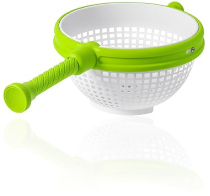 Salad Spinner, Lettuce Spinner Vegetables Wash Bowl Dryer Collapsible Handle Kitchen Cleaning Basket for Efficient Salad Preparation and Food Washing