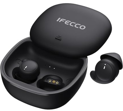 IFECCO Écouteurs de Sommeil, Mini écouteurs Intra Bluetooth 5.4 Auriculaires pour Dormir Étanche Écouteurs Invisibles sans Fil pour Le Sommeil, Le Sport, Les Voyages et la Yoga