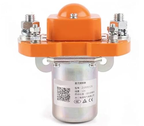 Contactor MZJ-200A ZJ200A SZJ200A DC12V 24V 48V for batería de carretilla elevadora de vehículo eléctrico, motor de cabrestante de tractor de automóvil, 1NO, normalmente abierto(Coil voltage 24VDC)