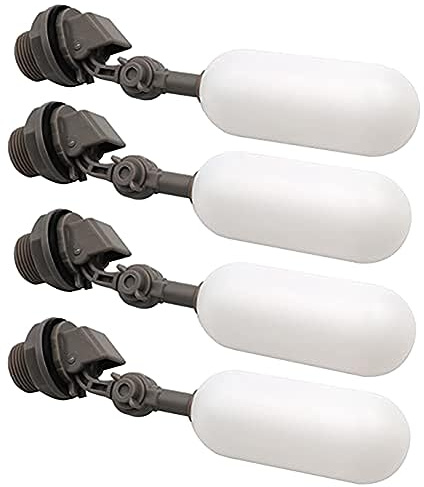 Harewtwy Paquete de 4 VáLvulas de Flotador de Agua de 3/4 Pulgadas con VáLvula de Bola de Flotador de Filtro de Agua de PláStico de Brazo Ajustable para Piscina de Tanque de Agua