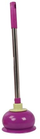 Toyvian Stantuffo per WC con Manico in Acciaio Inossidabile e Gomma Strumento di Aspirazione per Scarichi Intasati Pulizia Bagno Rapida ed Ventosa Professionale