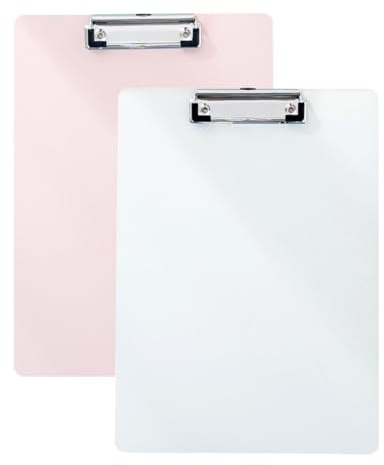 MOTHNUR Lot de 2 Presse-Papiers A4 en Plastique Support d'Écriture Rigide et Flexible Planchette de Bureau pour Documents et Croquis Couleurs Aléatoires École et Couleur Aléatoire