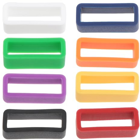 TEMPNAP 8 Pezzi Anelli Passanti per Cinturini Orologio in Silicone Morbido e Resistente 16mm, Accessori per Cinturino Orologio Comodi per Uso Quotidiano Colore Casuale