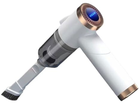 SDGBCXD Aspirateur pour Voiture, Aspirateur Puissant sans Fil Rechargeable par USB 9000 Pa avec LED, for Voiture, Maison et Animaux(White)
