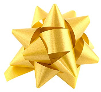 STAR 10 Geschenkschleifen Rosetten 8cm Gold