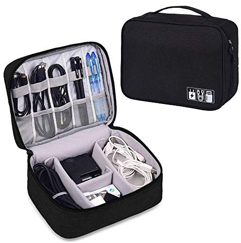 Kaxich Elektronikzubehör Tasche Reise Elektronische Organizer Wasserdicht Kabeltasche Zubehör Lagerung Tasche für Kabel, Adapter, Netzteil, USB Stick, Festplatte, Powerbank und Anderes Zubehör