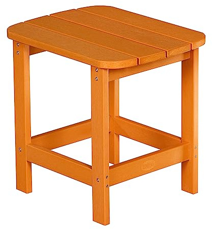 NEG Design Adirondack Tisch Marcy Beistelltisch Orange | täuschend echte Holzoptik, Indoor und Outdoor Möbel