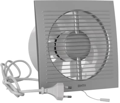 EUROPLAST Ø 150mm Extractor de Baño - Extractor de Aire Silencioso Plata - Ventilador de Pared para Cocina, Garaje, WC - Con Cable