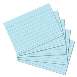 Herlitz Karteikarte eingeschweißt mit Aufreißfaden (blau | 4er Pack, A8 liniert)