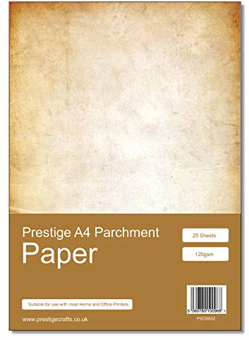 Prestige Premium Parchment Design Paper Old Look Paper - A4 Size - 120gsm - 25 Sheets