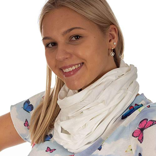 DOLCE ABBRACCIO by RiemTEX Loop Schal Damen Schlauchschal mit Geheimfach Kuscheliger Loopschal aus Jersey Halstuch in Uni Farben
