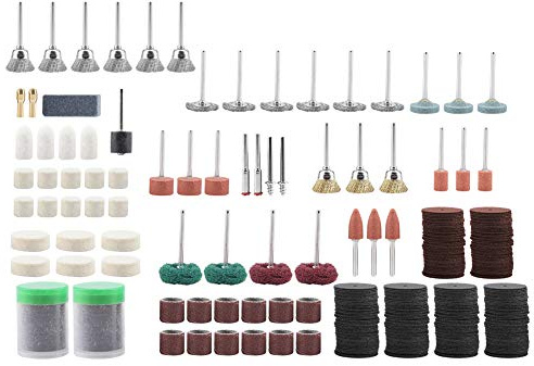 347Pcs Rotary Wheel Polishing Accessories Set, Rotary Tool Accessories Kit Grinding Sanding Polishing Rotary Tool with Universal Shank for Cutting Grinding Sanding Carving Polishing