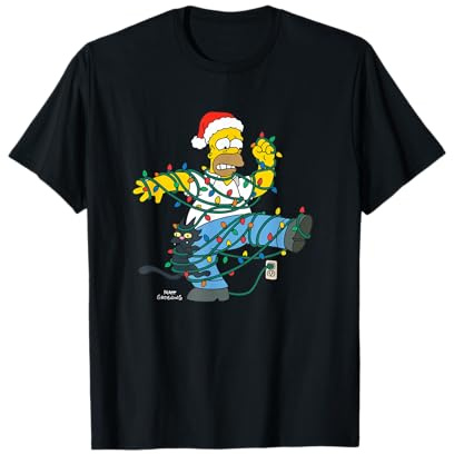 Las Luces navideñas de Homer Simpson de Los Simpson se enredan Camiseta