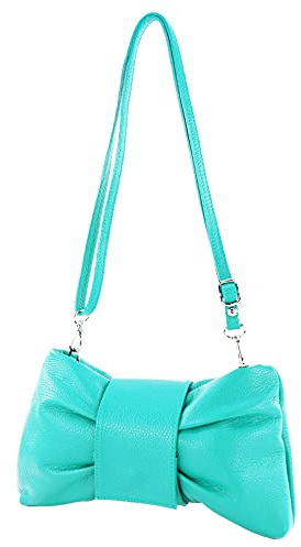 modamoda de T214 Damen Leder Umhängetasche Clutch Schultertasche Schleife handmade in Italy