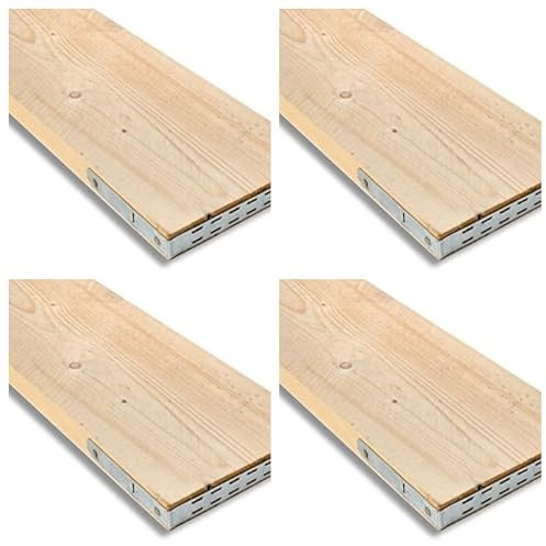Metal Banded Wooden Scaffold Boards 3.9m (13ft) Long