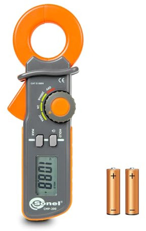 Pinza Amperometrica Sonel CMP-200 - Misura Corrente di Dispersione - 200 A - Tester AC/DC - Rileva Cortocircuiti - Facile Uso - Display LCD - Strumento Collaudato (CMP-200)
