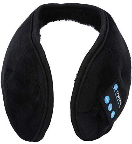 Goshyda Musik-Ohrenschützer, Bluetooth 5.0 150 MAh Batteriekapazität Wrapping Edge Design Weicher Stoff Baumwollmaterial Doppelhorn-Ohrenschützer für Den Kalten Winter
