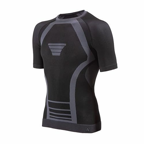 Risalti Maglia Termica Uomo e Donna Extreme Unisex - Intimo Termico Manica Corta Traspirante, Abbigliamento Termico Tecnico Invernale Senza Cuciture - Made in Italy