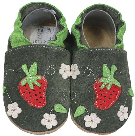 HOBEA-Germany Scarpe per Bambini e Bambine in Diversi Modelli… 20/21 (12-18 Mon), Fragola Oliva
