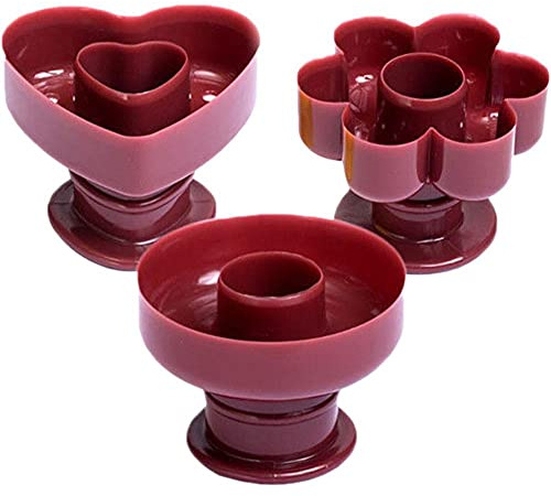 Wudaizhi 3pcs/lot Round Flower Heart Pp Donut Baking Molds Cake Dessert Pastry Cutter Bakeware Tools Doughnut Cake Maker
