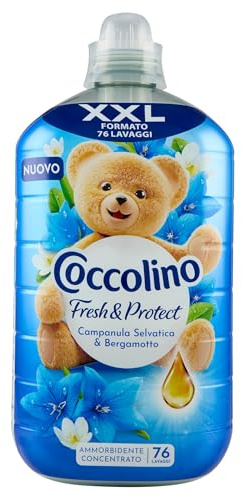 Coccolino Mjukmedel Koncentrerad Vildklocka och Bergamott, Mjukmedel Intense Care Tvättmaskin med Pro-Fiber-teknik, XXL Storlek Upp till 76 tvättar, 1750 ml