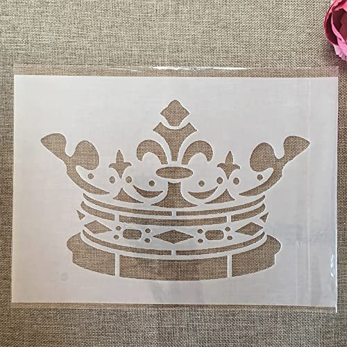 Wiederverwendbare Schablonen zum Malen auf Holz, A4, 29 cm, Kronen-Zeichenschablone für Scrapbooking, Kunstbedarf, Wanddekoration
