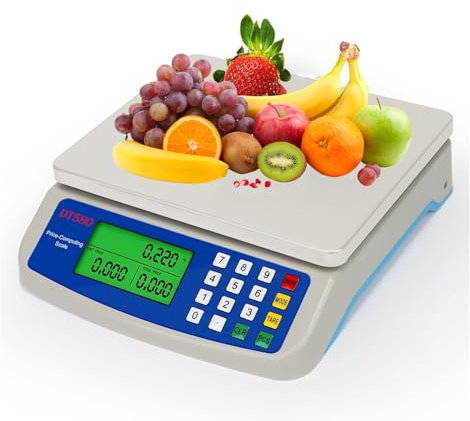 Báscula digital para cocina, 30 kg, con 3 unidades de conversión de pantalla LCD y función de tara, báscula digital con pieza, pesa comida