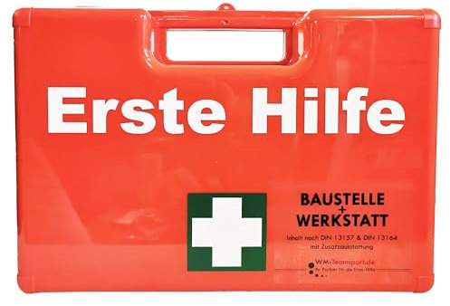 Erste-Hilfe-Koffer Baustelle + Werkstatt DIN 13157 + Zusatzausstattung