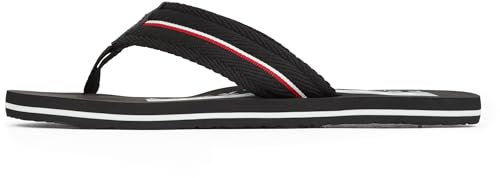 Tommy Hilfiger Chanclas Hombre Corporate Beach Sandal Zapatillas de dedo, Negro (Black), 40